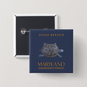 Maryland-Territorium-Reptil Die Süßwasserschildkrö Button