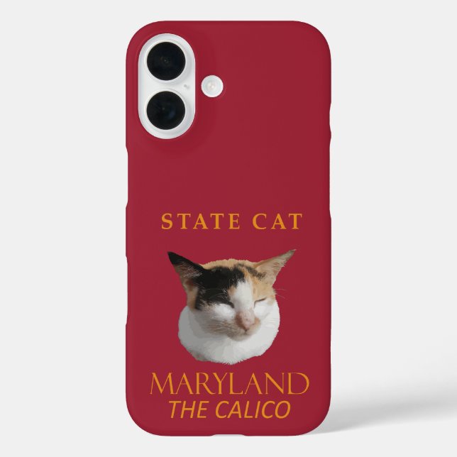 Maryland Territory Cat iPhone 16 Hülle (Rückseite)