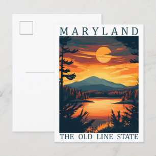 Maryland the Old Line Staat USA Travel Place Postkarte