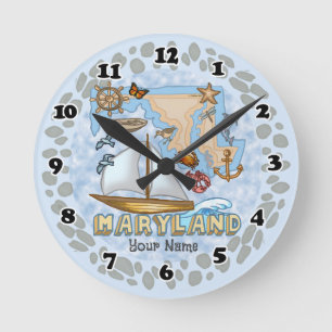 Maryland-Uhr Runde Wanduhr