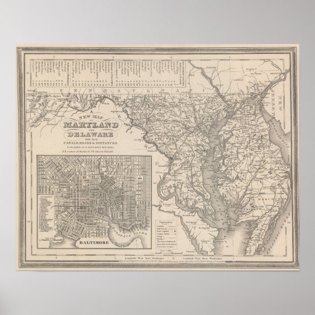 Maryland und Delaware Poster (Vorne)