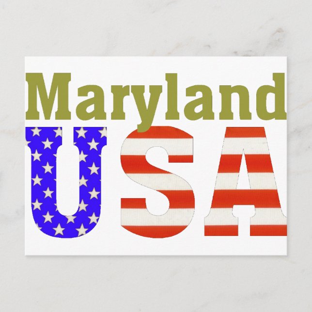 Maryland USA! Postkarte (Vorderseite)