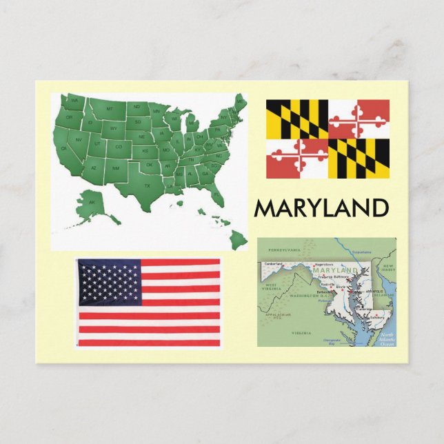 Maryland, USA Postkarte (Vorderseite)