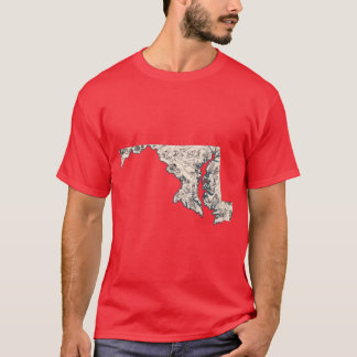 Maryland Vintage-Bildkarte T-Shirt