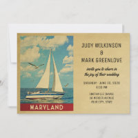 Maryland Wedding Invitation Sailboat