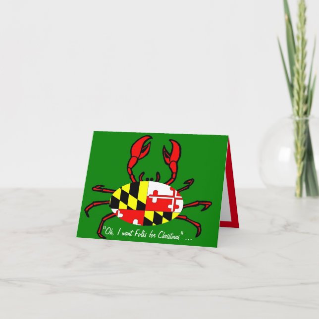 Maryland-Weihnachten Feiertagskarte (Vorderseite)