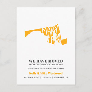 MARYLAND Wir haben neue Adresse Neue Zuhause versc Postkarte