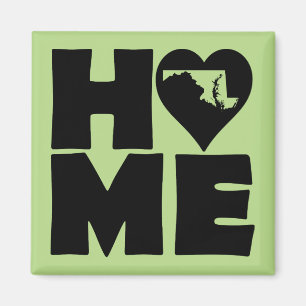 Maryland Zuhause Heart Staat Kühlschrankmagnet