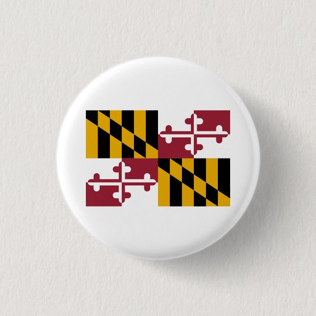 Marylander-Flagge, Flagge von Maryland Button (Vorderseite)