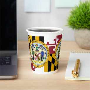 Marylander-Flagge & Siegel-Design, Flagge von Mary Pappbecher