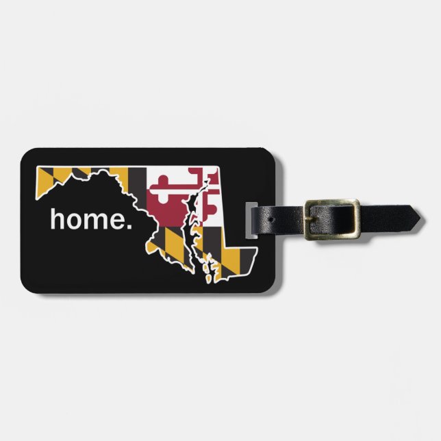 Marylandflaggen-/-Staats-Zuhausegepäckumbau Gepäckanhänger (Vorderseite horizontal)