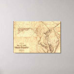 MarylandPanoramic MapMaryland Leinwanddruck