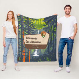 Marymere Falls Familien-Camping-Abenteuer anpassen Fleecedecke