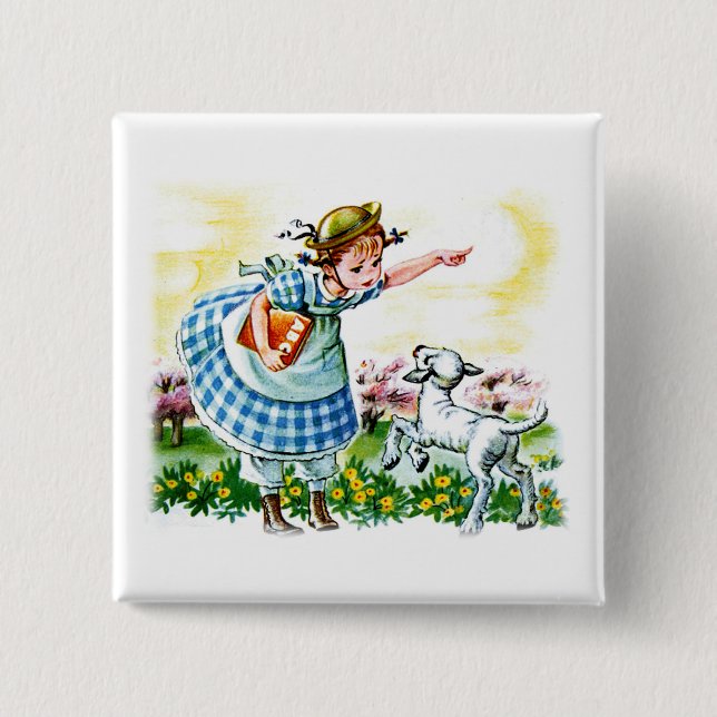 Marys Lamm Button (Vorderseite)