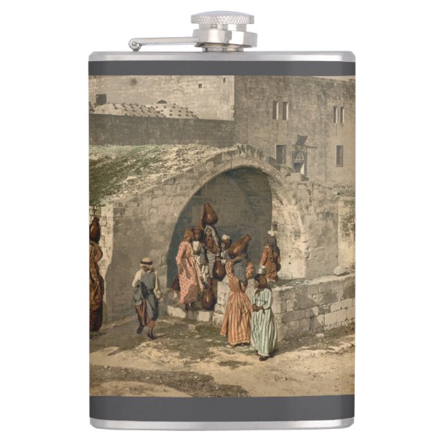 Mary's Well Bible Scene  Flachmann (Vorderseite)