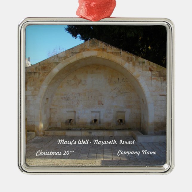 Marys wohle Verzierung Silbernes Ornament (Vorne)