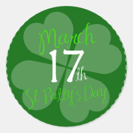 März 17. St. Patty's Day Celebration Runder Aufkleber