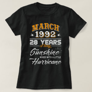 März 1992 - 28 Jahre Hochzeitsgeschenke T-Shirt