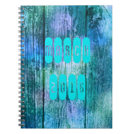 März 2016 Lila Turquoise Monatsbericht Notizblock