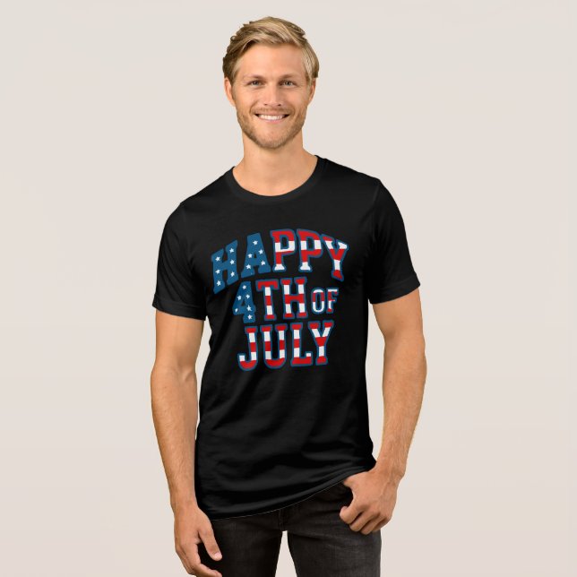 März 4. Juli Tri-Blend Shirt (Vorderseite voll)