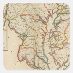 März 4 quadratischer aufkleber