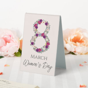 März 8 Internationaler Frauentag Tischaufsteller