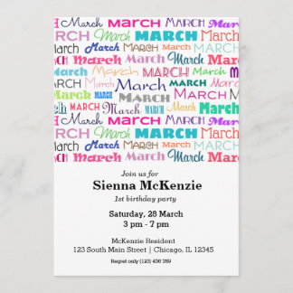 März am Geburtstag Einladung