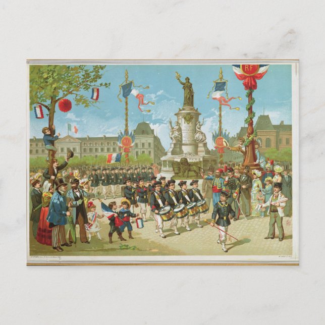 März am Place de la Republique Postkarte (Vorderseite)