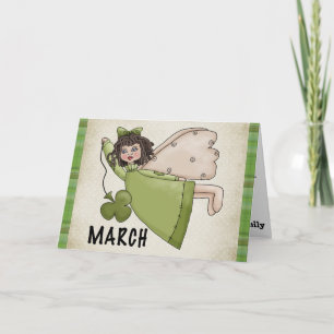 März Angel Blank St. Patrick's Day Grußkarte Karte