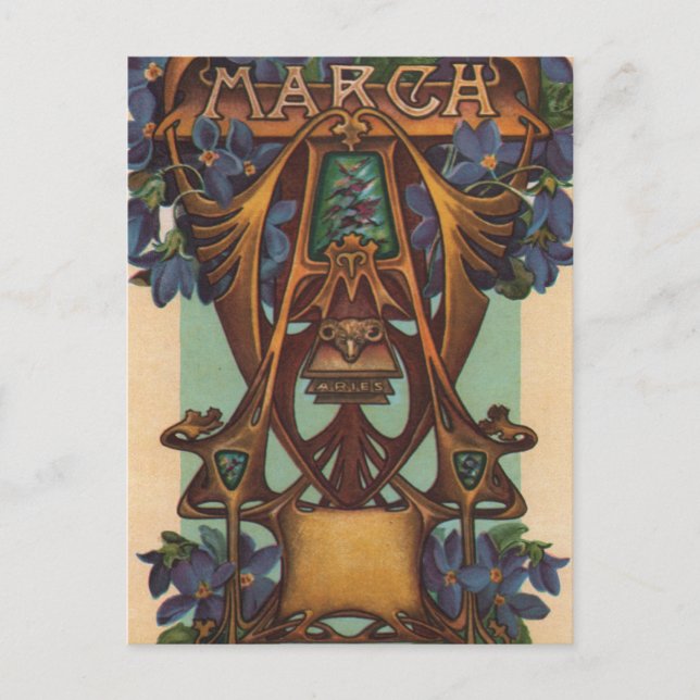 März - Äries Postkarte (Vorderseite)