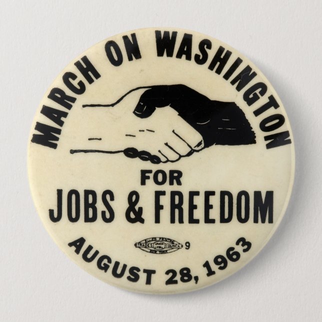 März auf Knopf Washingtons 1963 Button (Vorderseite)