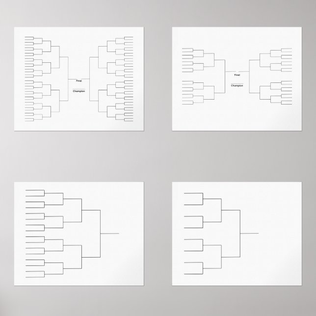 März Basketball 64 32 Mannschaftspräsentation 16 8 Bilderwand Sets (Vorderseite)