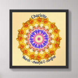 März Birth Blume Personalisiertes Zitat Kid Kinder Poster