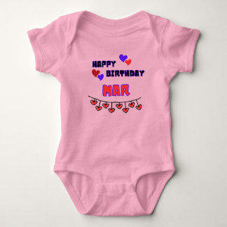 März Birthday Baby Bodysuit Baby Strampler