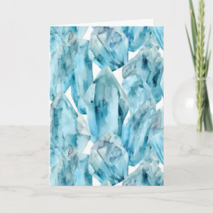 März Birthstone Aquamarine Geburtstagskarte Karte
