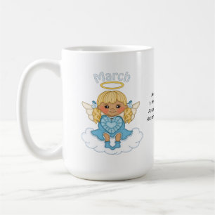 März Birthstone Engels-Blondine Kaffeetasse