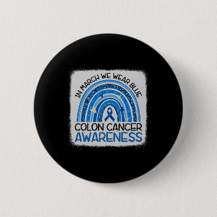 März Blue Ribbon Colon Krebs Bewusstsein Monat Button