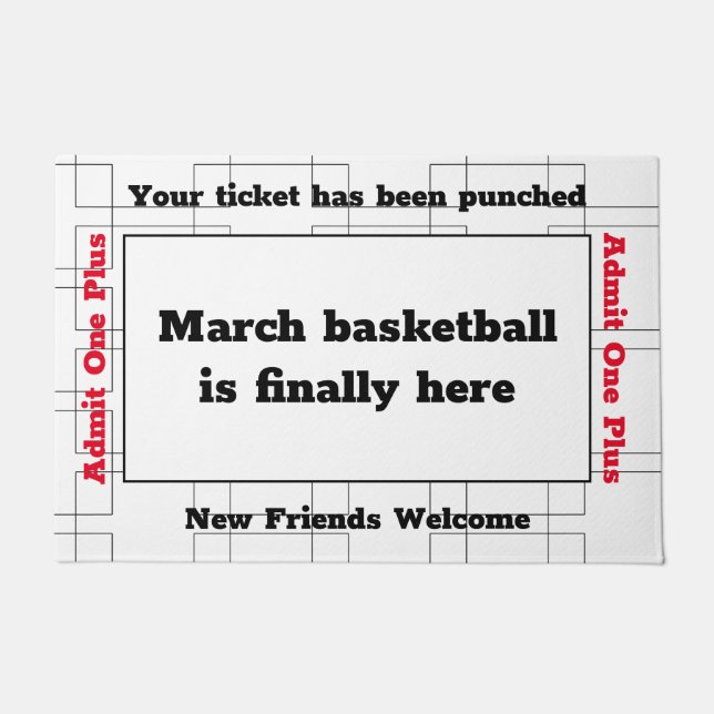 März-Bracket Basketball Party Doormat Fußmatte (Vorderseite)