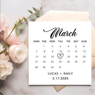 März Calendar Dunkle Schwarze Hochzeit Serviette