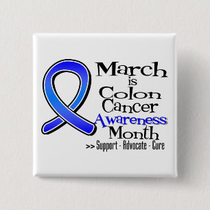 März Colon Cancer Awareness Montag Button