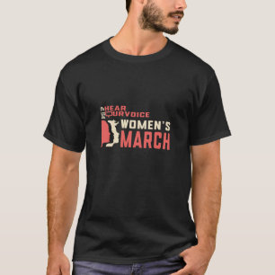 März der Frauen Aufstehen hören unsere Stimme T-Shirt