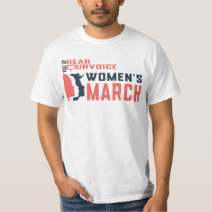 März der Frauen erheben sich und hören unsere Stim T-Shirt