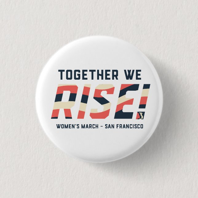 März der Frauen SF - Gemeinsam wachsen wir Button (Vorderseite)