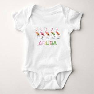 März der tropischen Flamingos ARUBA Baby Strampler