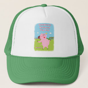 März des nationalen Schweinetages Truckerkappe