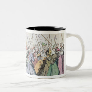 März eines Versailles, eines Versailles der Fraue Zweifarbige Tasse