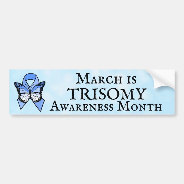 März es Trisomy Awareness Montag Autoaufkleber (Vorne)
