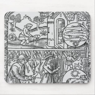 März-, Fischen- und Beschneidungsbäume, Fische Mousepad