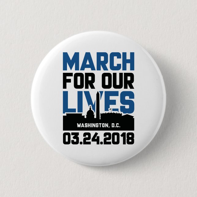 März für unser Leben in Washington DC Button (Vorderseite)