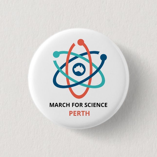 März für Wissenschaft - Perth - Button (Vorderseite)
